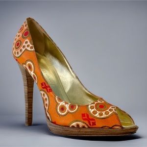 Casadei Floral Stiletto Pumps Size 8.5 👠